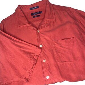 Daniel Cremieux Classics XL Silk Linen Blend Shirt Short Sleeve Button-Up Resort